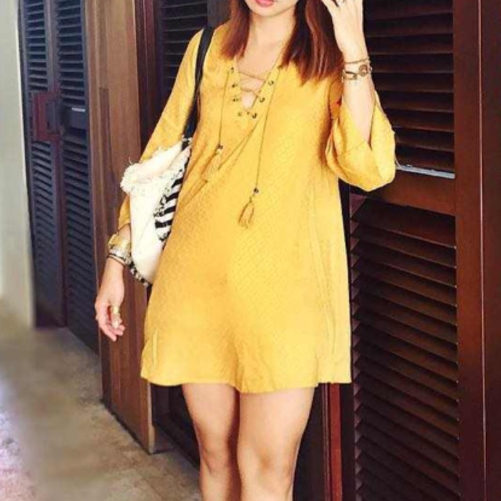 Forever 21 Yellow/Gold boho dress